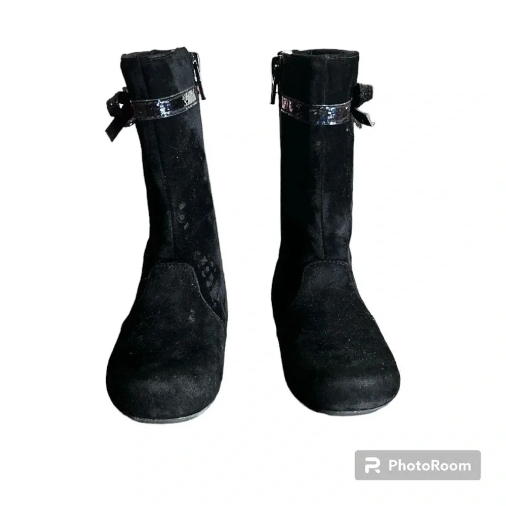 Gymboree black dress boots toddler size 8 - Picture 2 of 7
